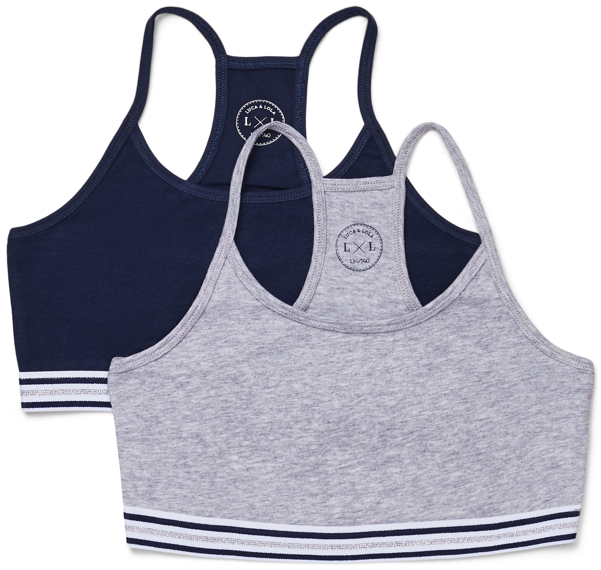 Luca &  Lola Sophia Topp 2-pack|Grey/Navy 134-140