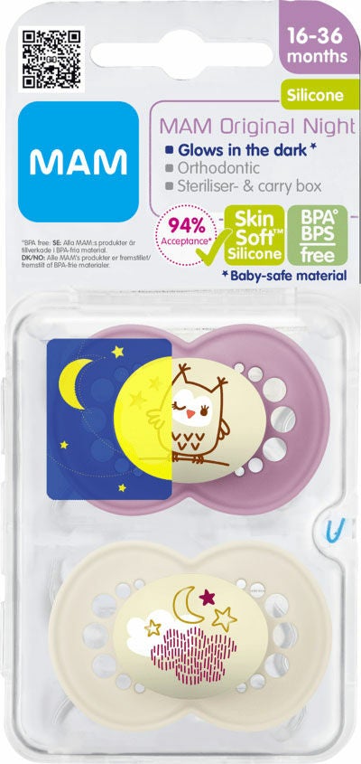 MAM OG Night Napp 16-36m Silk 2-p