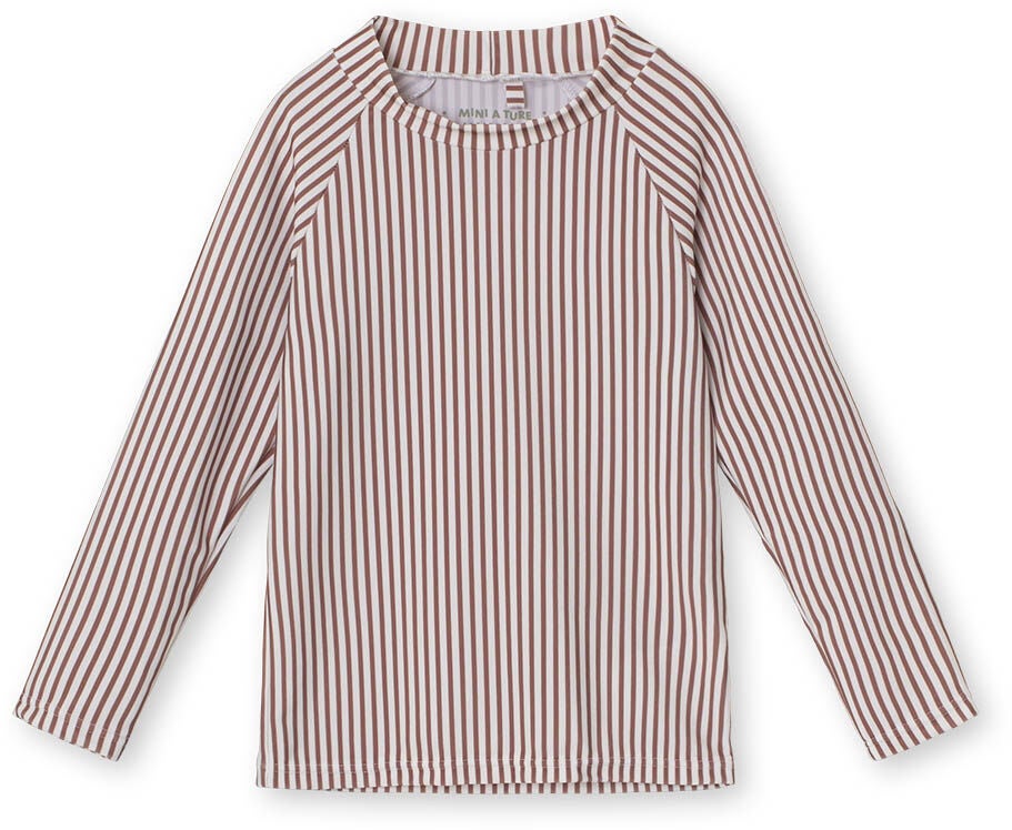 MINI A TURE Gani UV-tröja|Acorn Brown Stripes