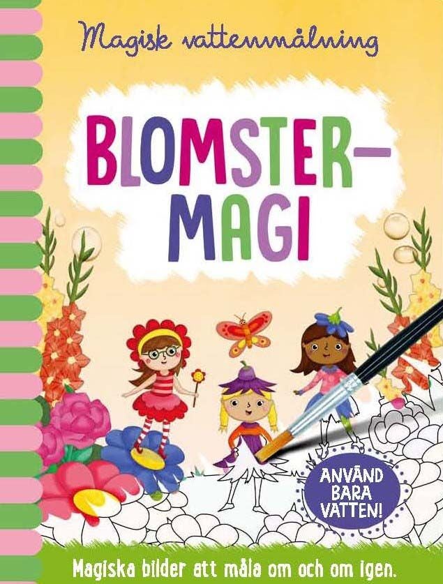 Magisk Vattenmålning Målarbok Blomstermagi