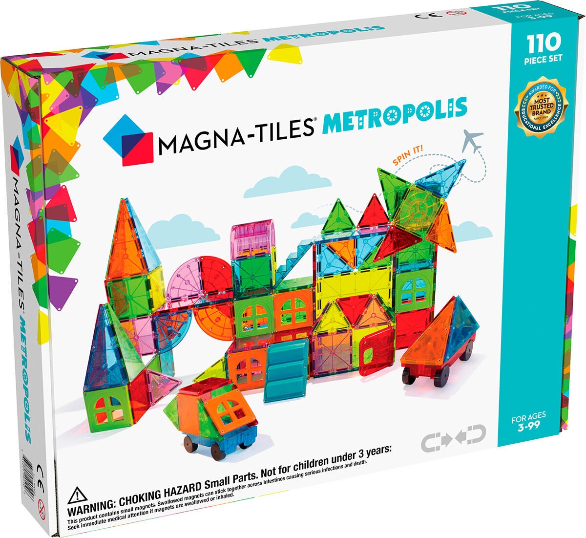 MagnaTiles Metropolis Byggsats 110 Delar|