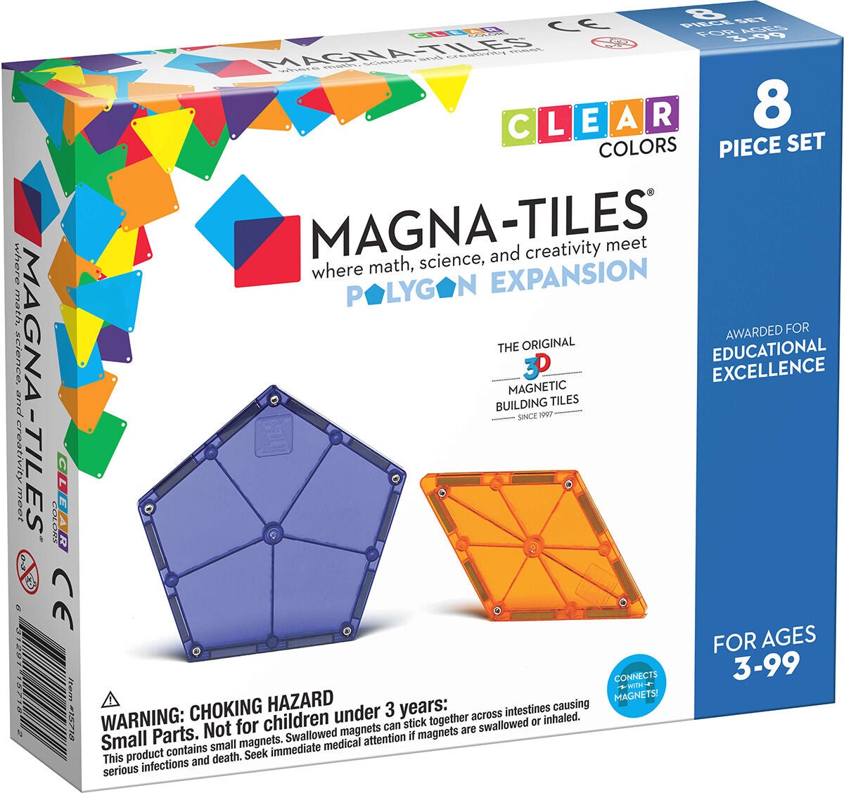 MagnaTiles Polygons Byggsats 8 Delar|