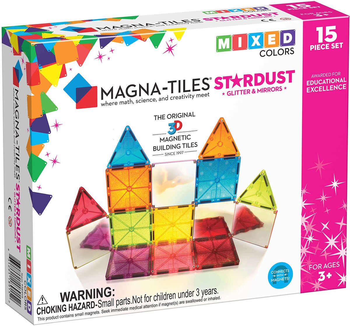 MagnaTiles Stardust Byggsats 15 Delar|