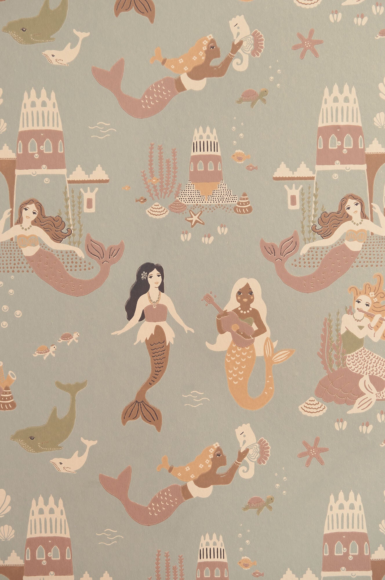 Majvillan Tapet Mermaid Reef|Ocean Blue