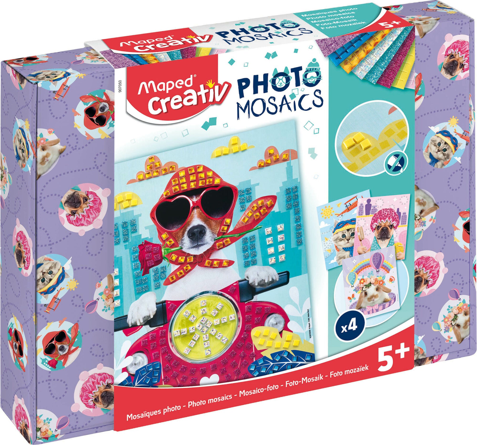 Maped Creativ Pysselset Photo Mosaics Söta Djur|