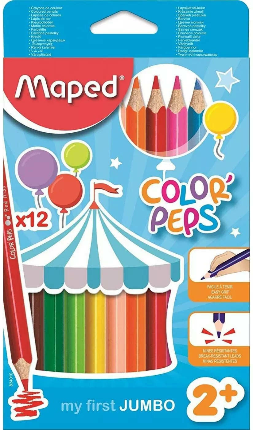 Maped Färgpennor Jumbo 12-pack