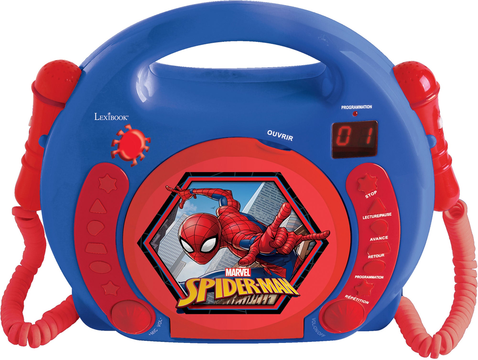 Marvel Spider-Man CD-spelare Med Mikrofon