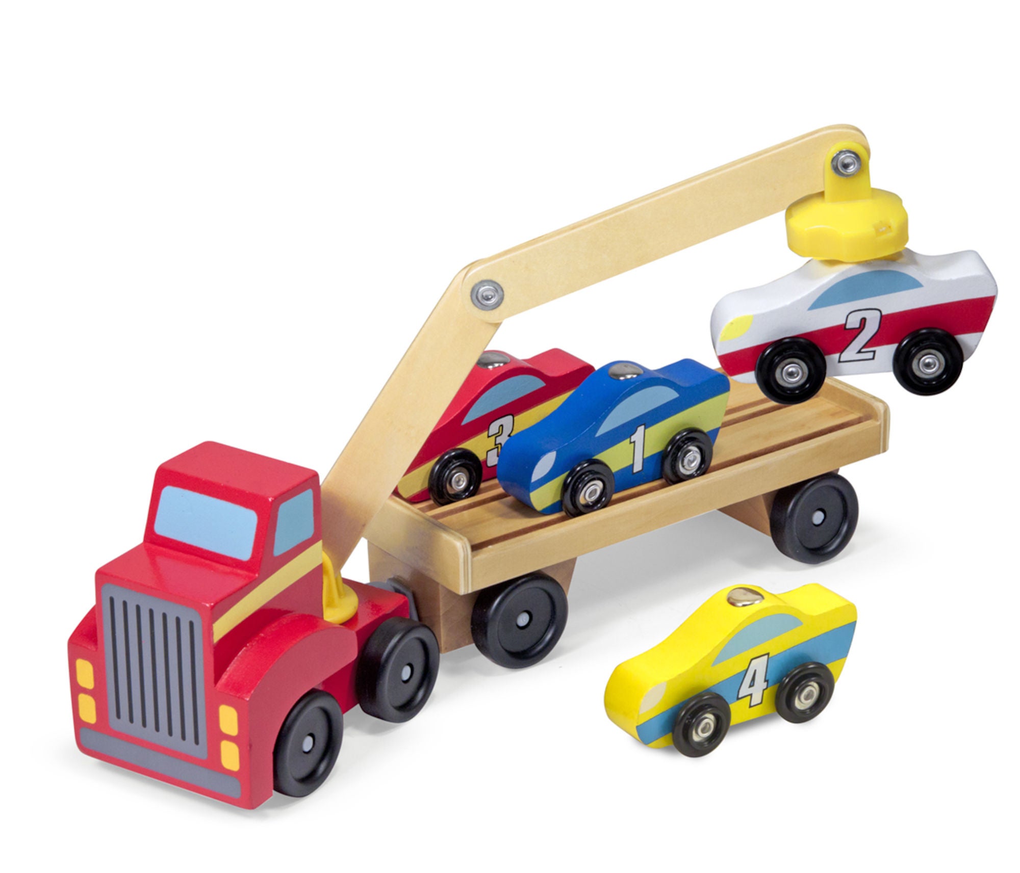 Melissa &  Doug Lastbil med Bilar i Trä|