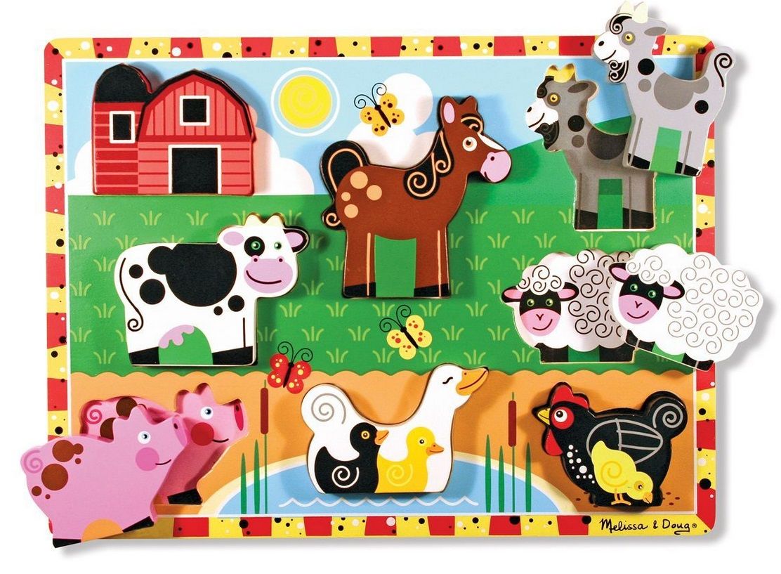 Melissa &  Doug Pussel Bondgård 8 Bitar