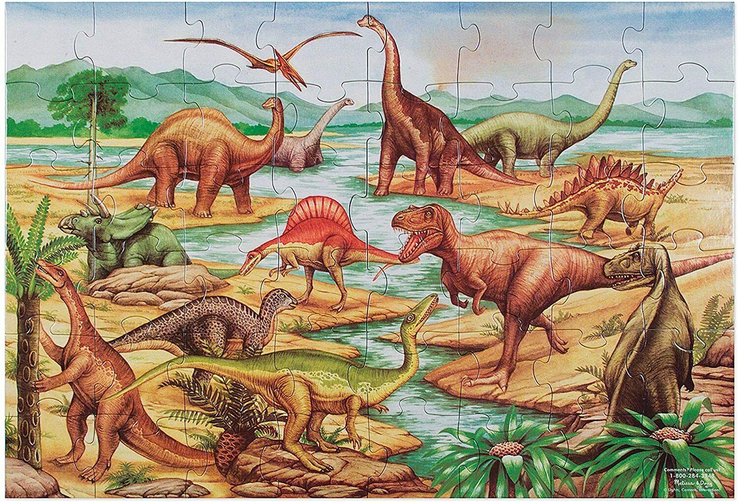 Melissa &  Doug Pussel Dinosaurie 48 Bitar|