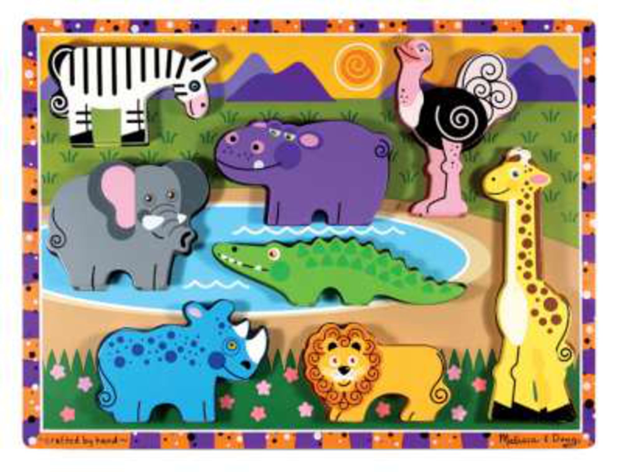Melissa &  Doug Pussel Zoo 8 Bitar