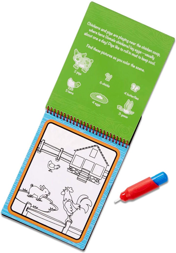 Melissa &  Doug Water Reveal Målarbok Bondgård|