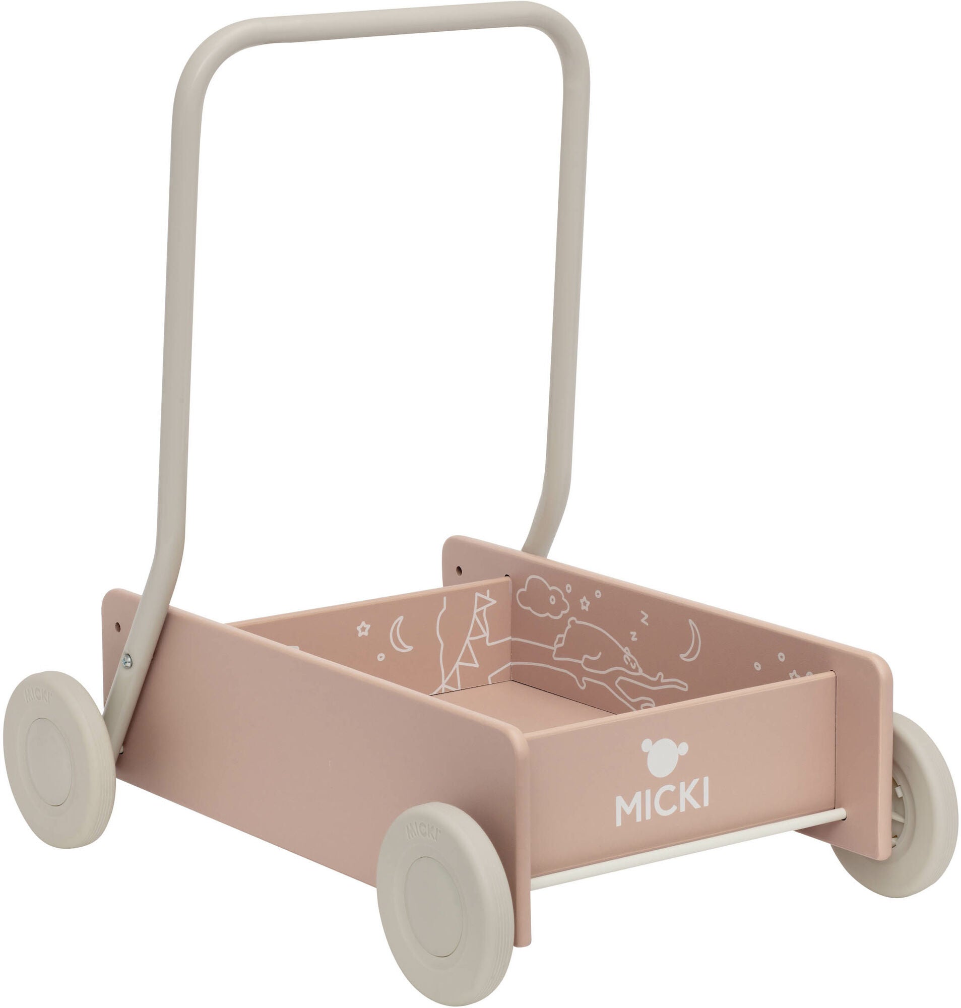 Micki Lära-gå-vagn|Rosa