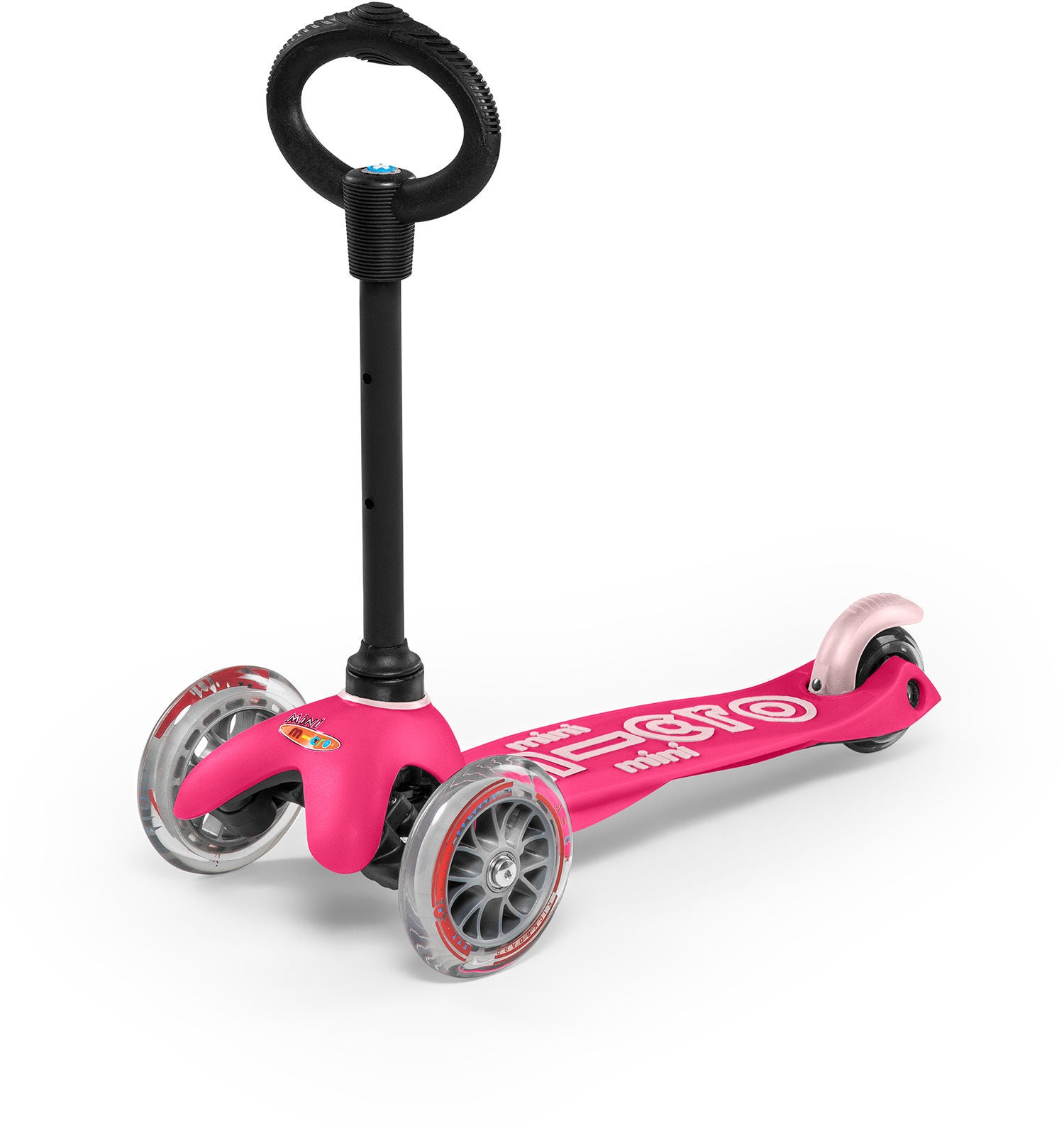 Micro Sparkcykel Trehjuling Mini 3-i-1 Deluxe|Rosa