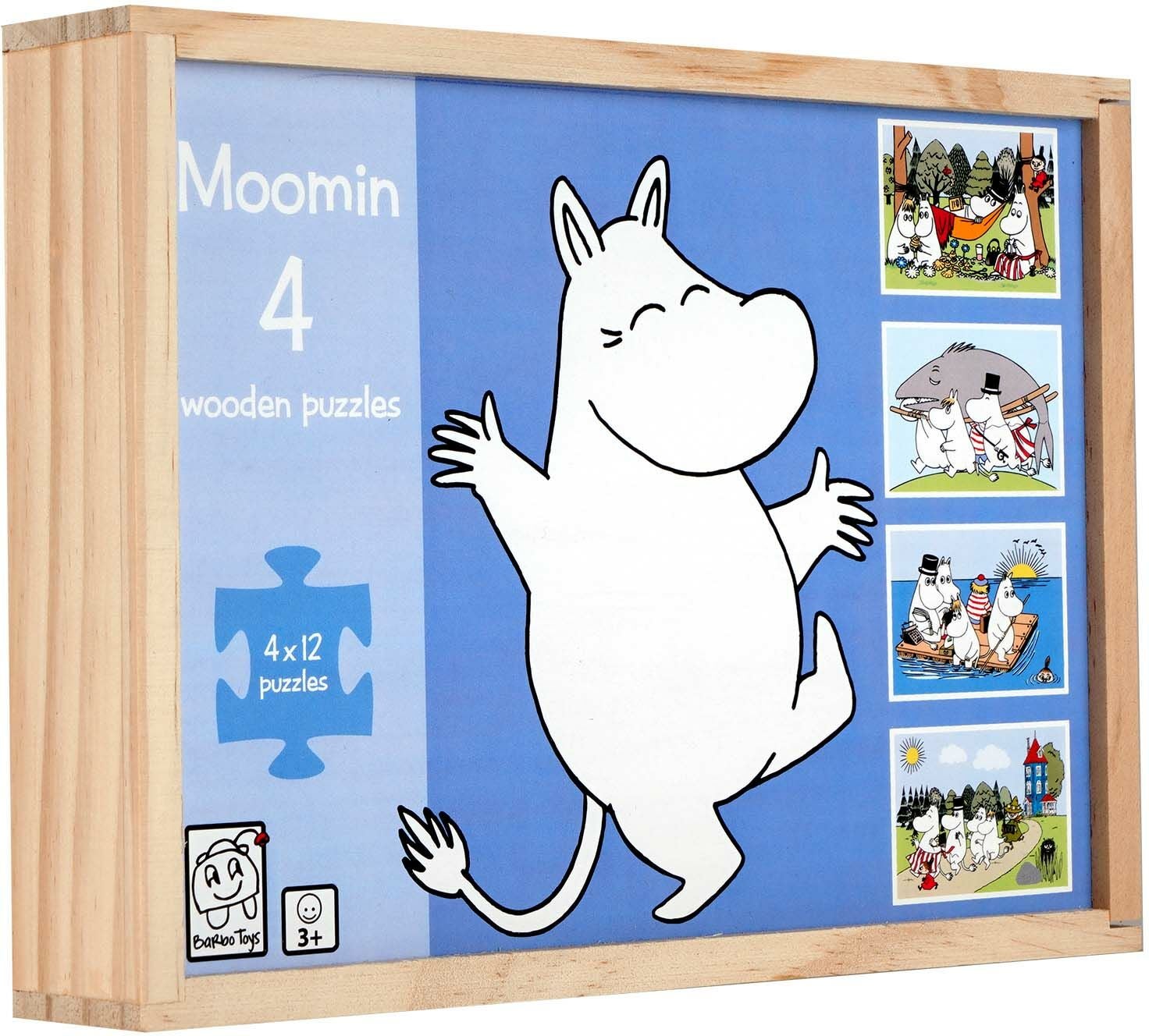 Mumin 4 Träpussel 4x12 Bitar|