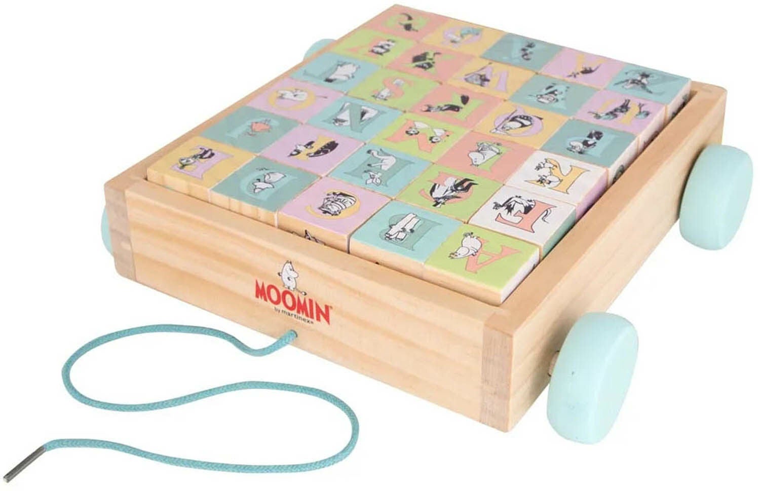 Mumin Bokstavskuber i Vagn|