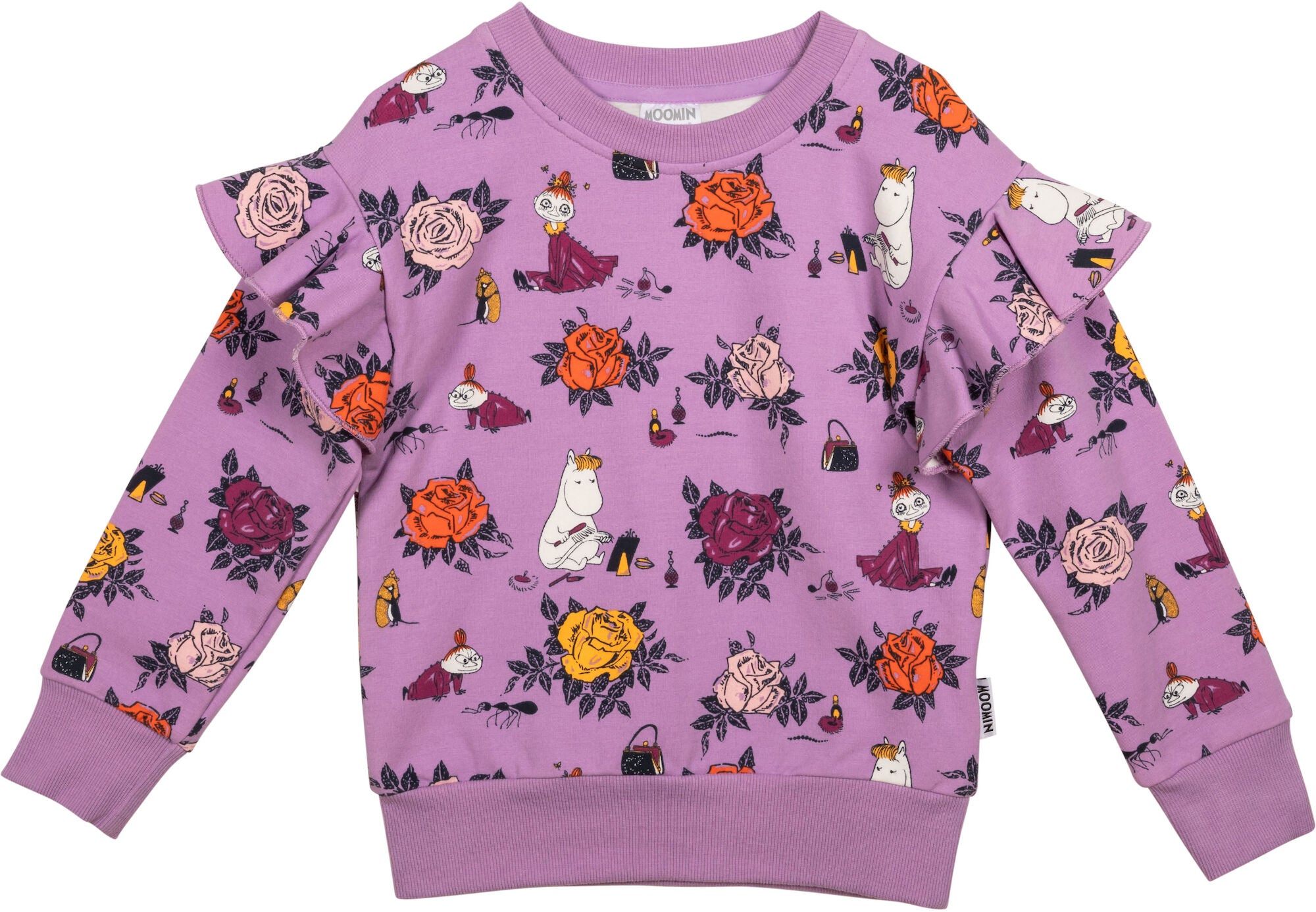 Mumin Rosor Collegetröja|Purple