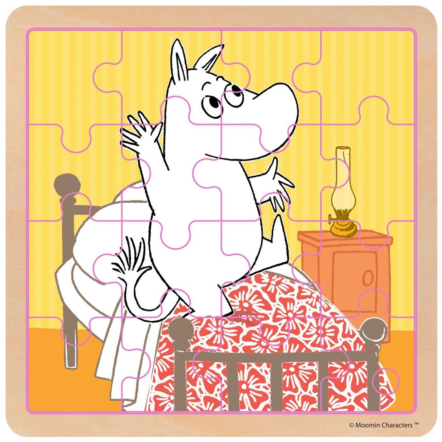 Mumin Träpussel Bedtime Jumping 16 Bitar|