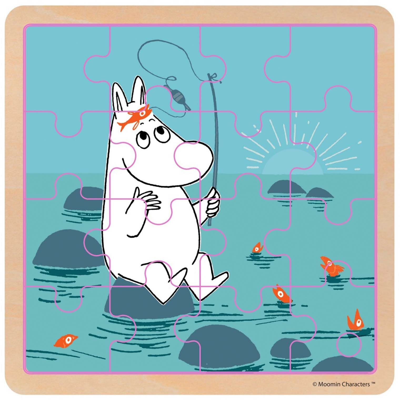 Mumin Träpussel Fiske 16 Bitar|