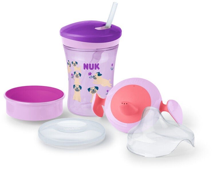 NUK Lära-Dricka-Set|Rosa