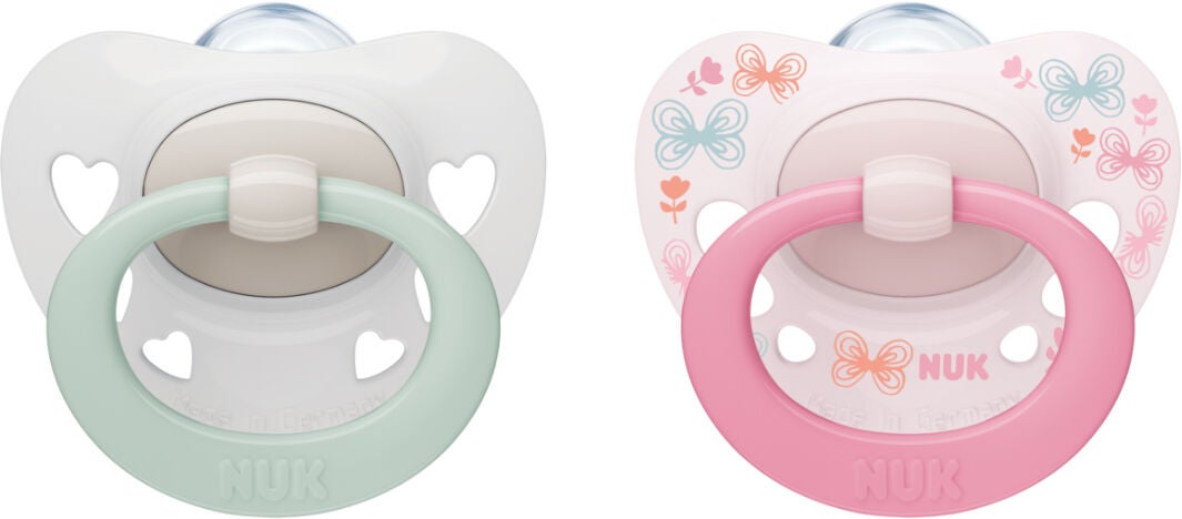 NUK Signature Nappar Stl 1 2-pack|Rosa/Vit