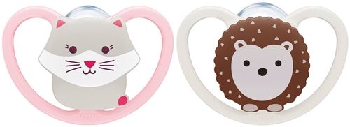 NUK Space 0-6 Månader Napp 2-pack