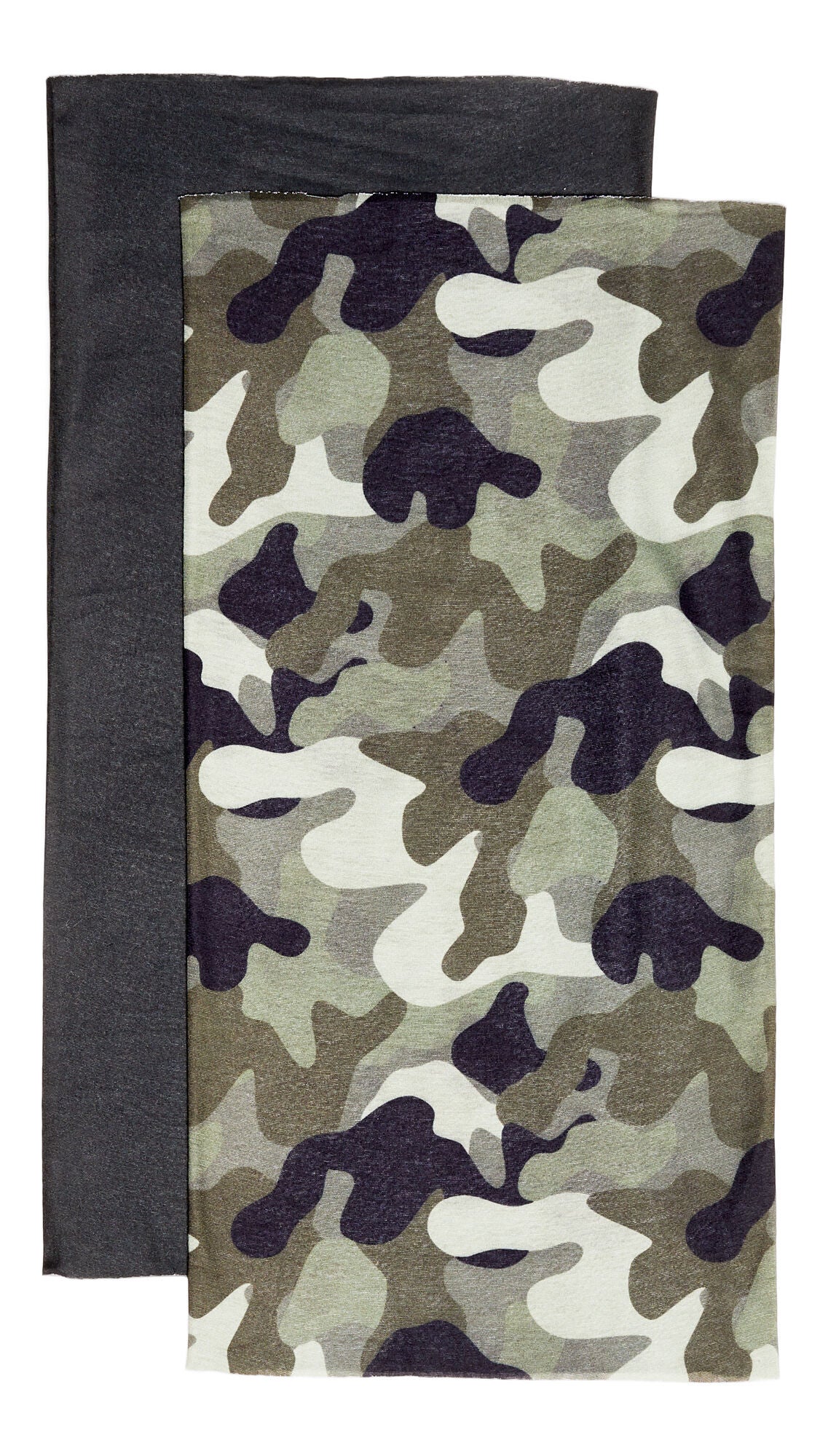Nordbjörn Bjørli Halskrage 2-Pack|Black/Camo Splash Deep Lichen Green