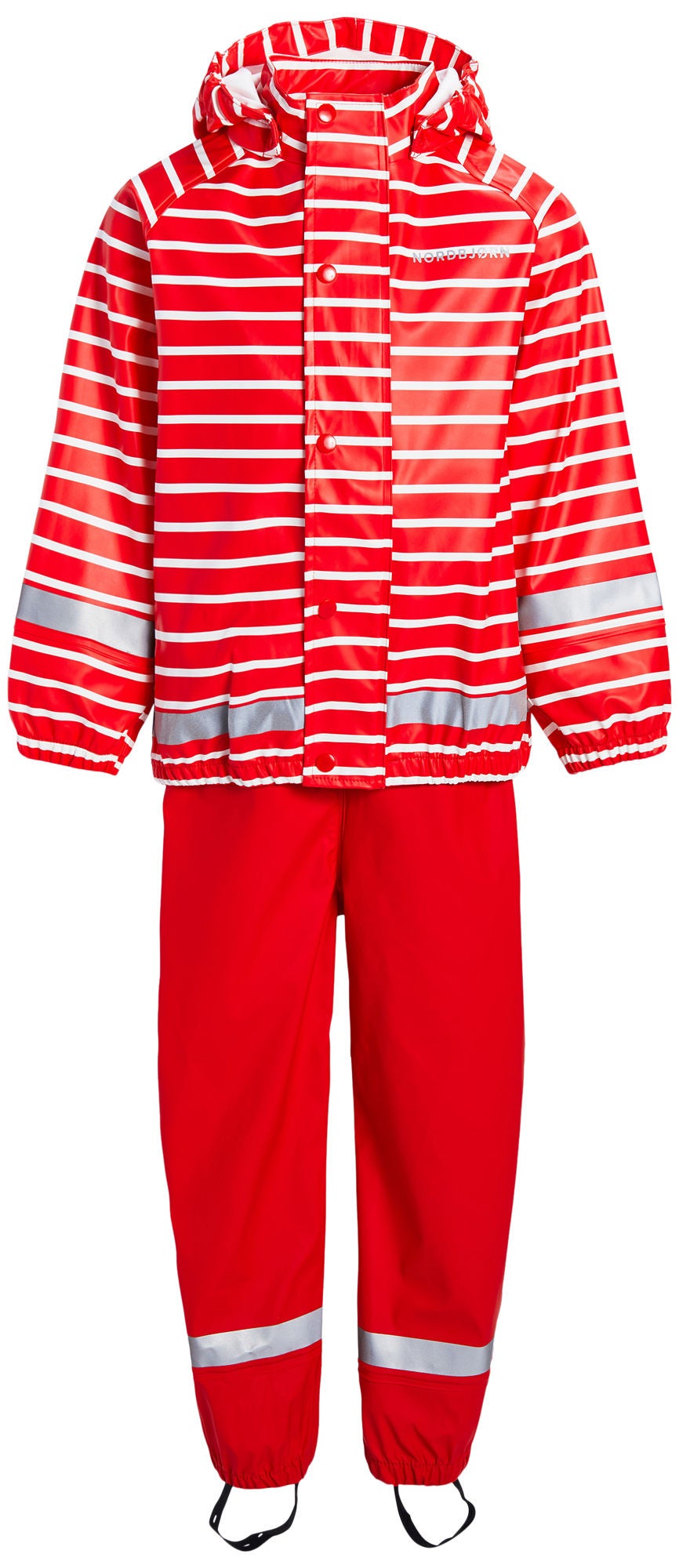 Nordbjörn Koster Regnställ|Color Stripe Fiery Red