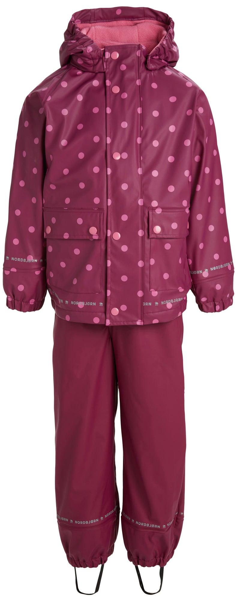 Nordbjörn Öckerö Fodrat Regnställ|Polka Dots Boysenberry
