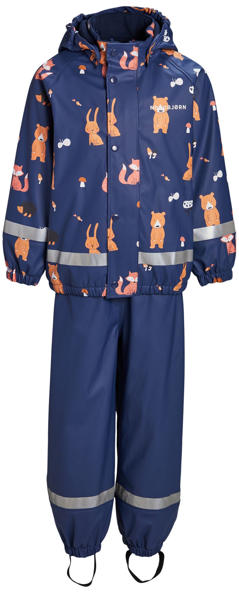 Nordbjörn Skagen Fodrat Regnställ|Forrest Animals Blue Indigo