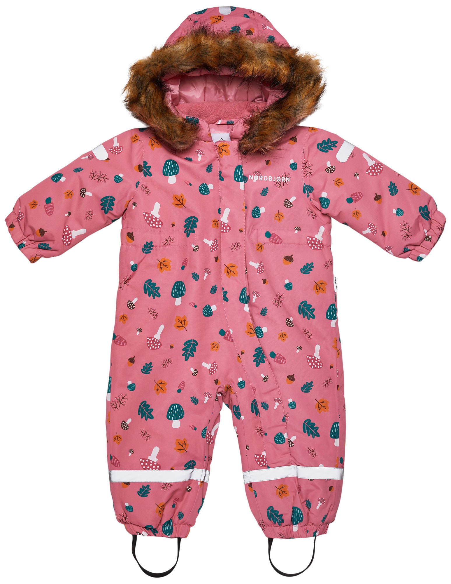 Nordbjörn Vindö Babyoverall|Mushroom Kaboom Pink
