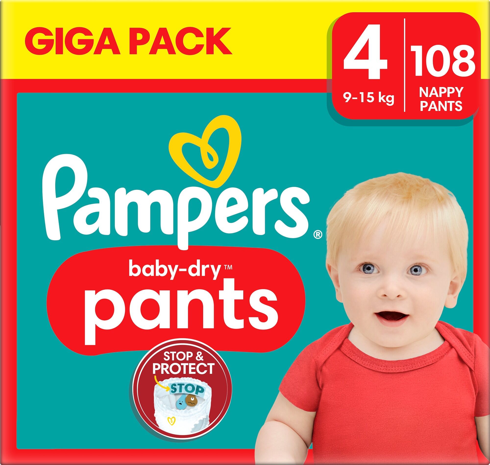 Pampers Baby Dry Pants Blöjor Stl 4 9-15 kg 108-pack