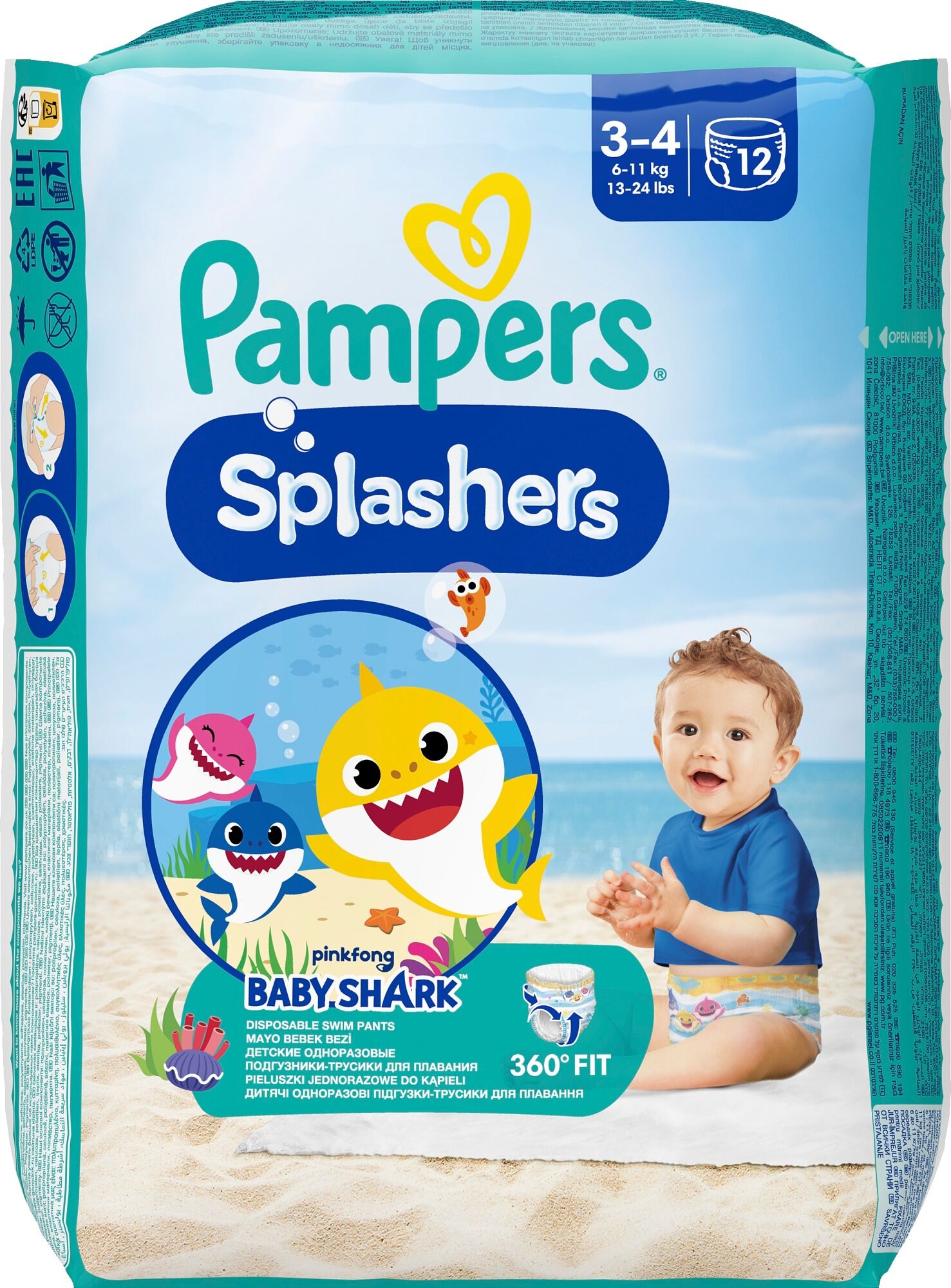 Pampers Splashers Simblöjor S3/4 12-pack