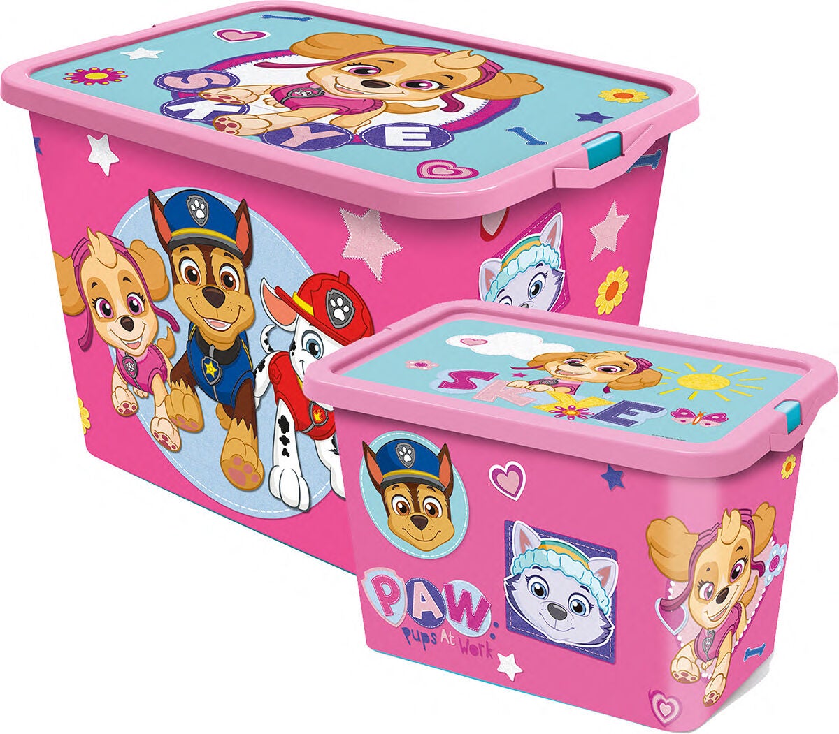 Paw Patrol Förvaringsboxar Set 23l &  7l|Rosa