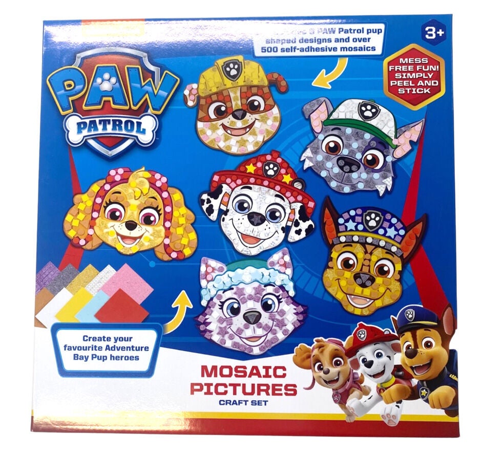 Paw Patrol Mosaic PAWfect Pup Pysselset Klistermärkesark|
