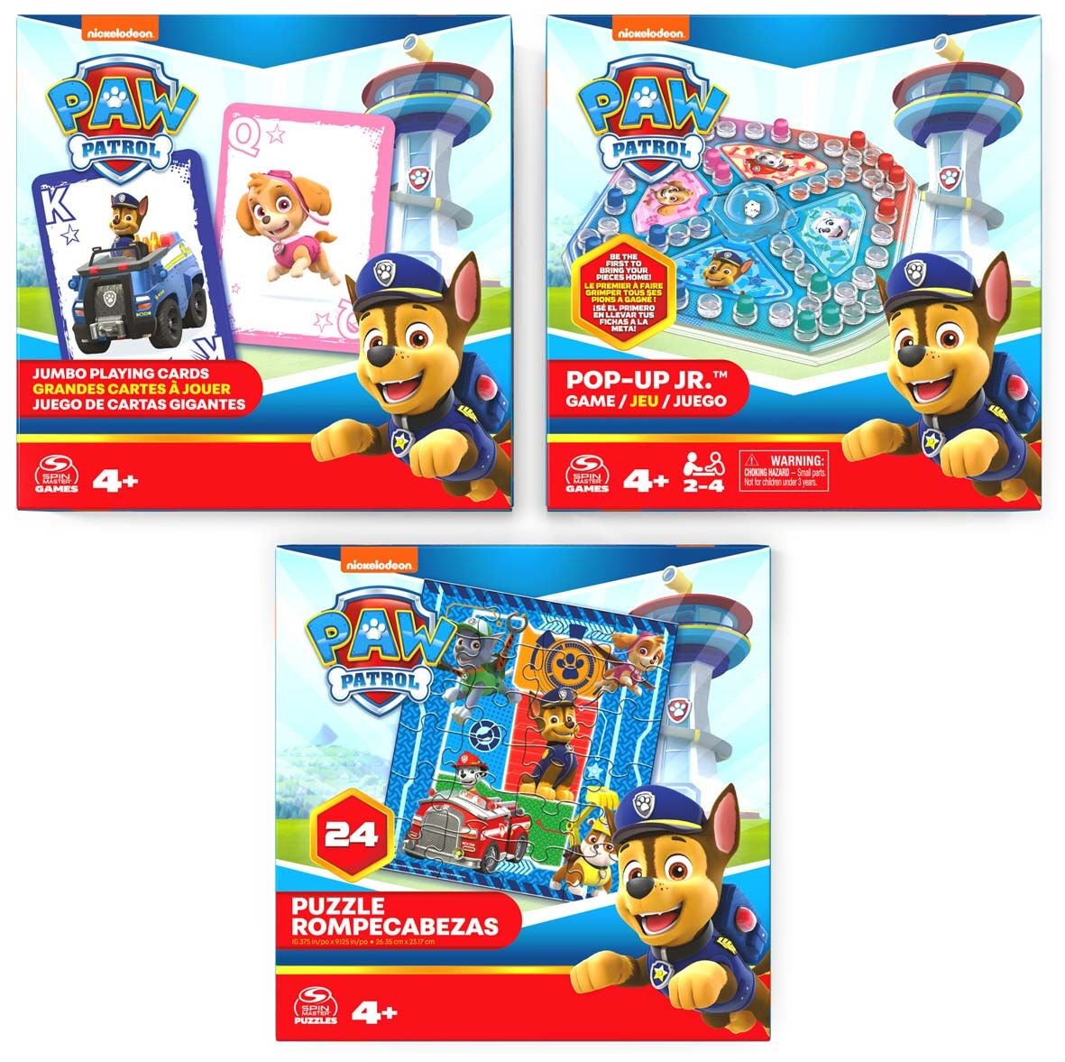 Paw Patrol Spel 3-pack|