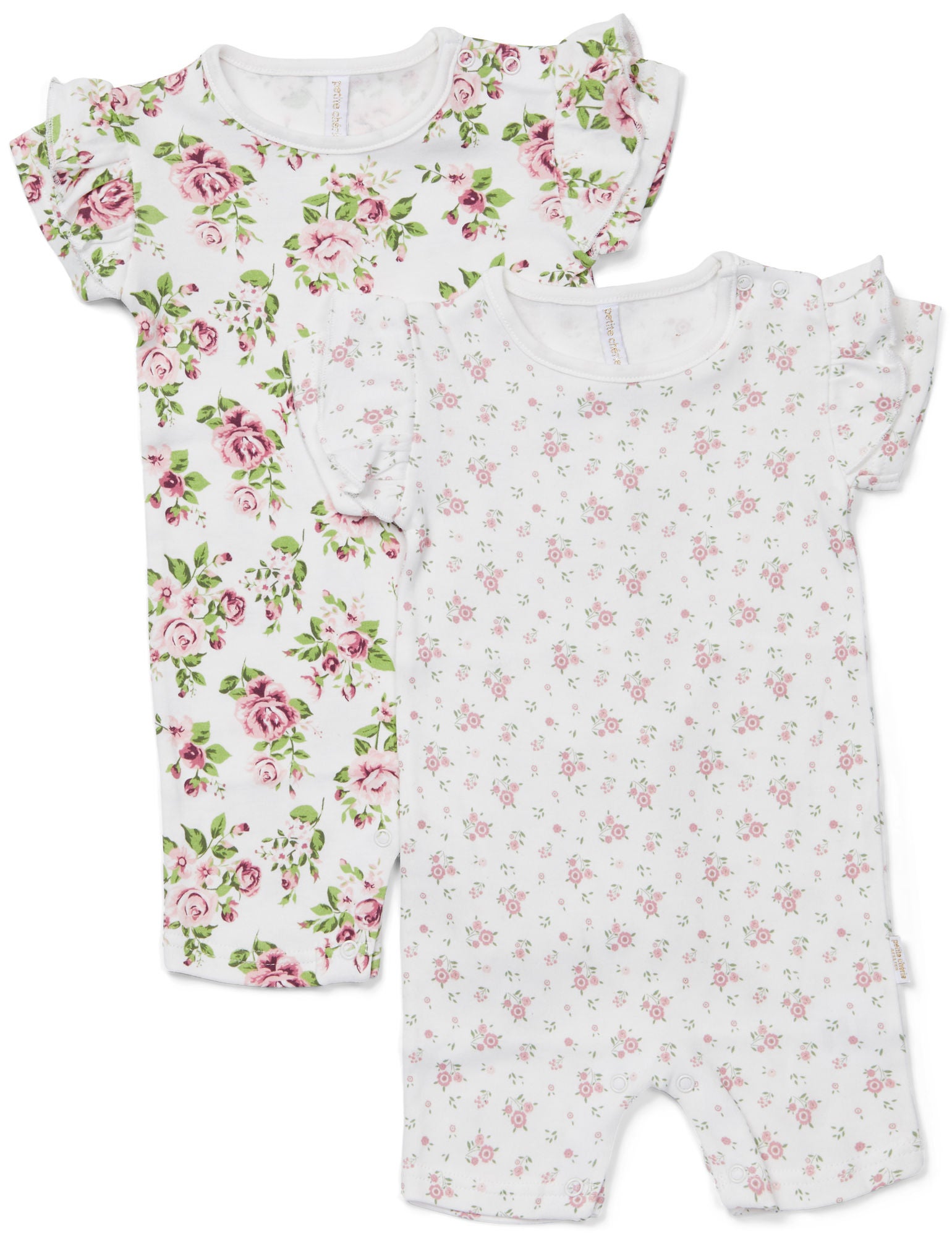 Petite Chérie Atelier Ada Jumpsuit 2-Pack|White/Flowers 62
