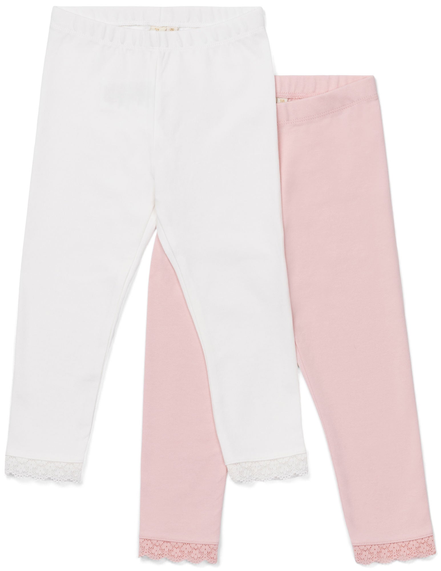 Petite Chérie Atelier Amandine Leggings 2-Pack|Pink/White 110-116