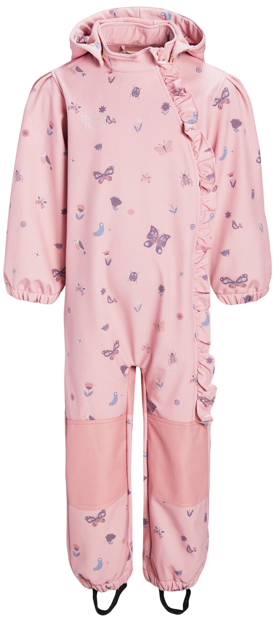 Petite Chérie Atelier Julie Softshelloverall|Butterflies and Flowers Blush