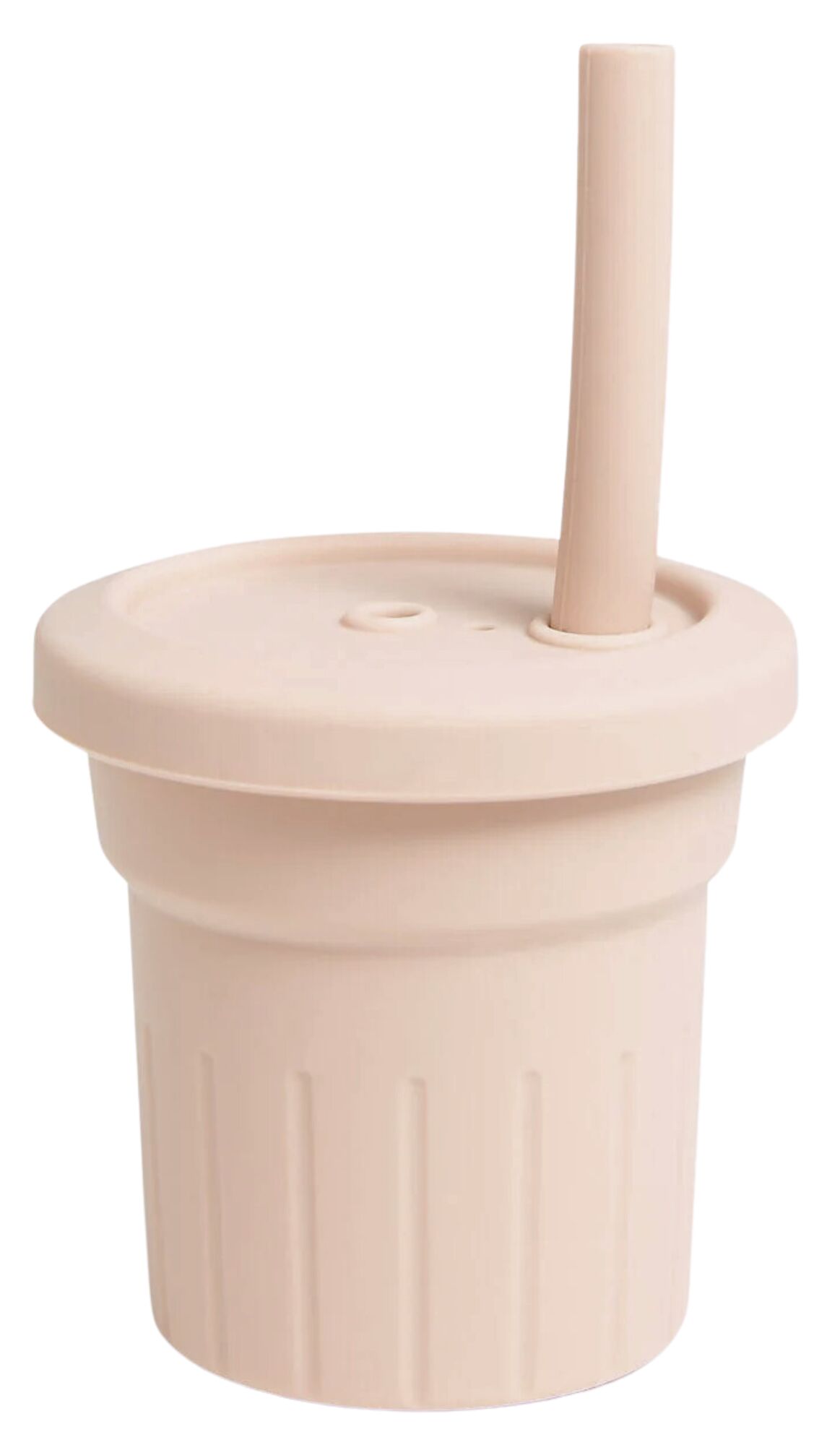 Petite Chérie Elio Silikonmugg med Sugrör|Dusty Pink