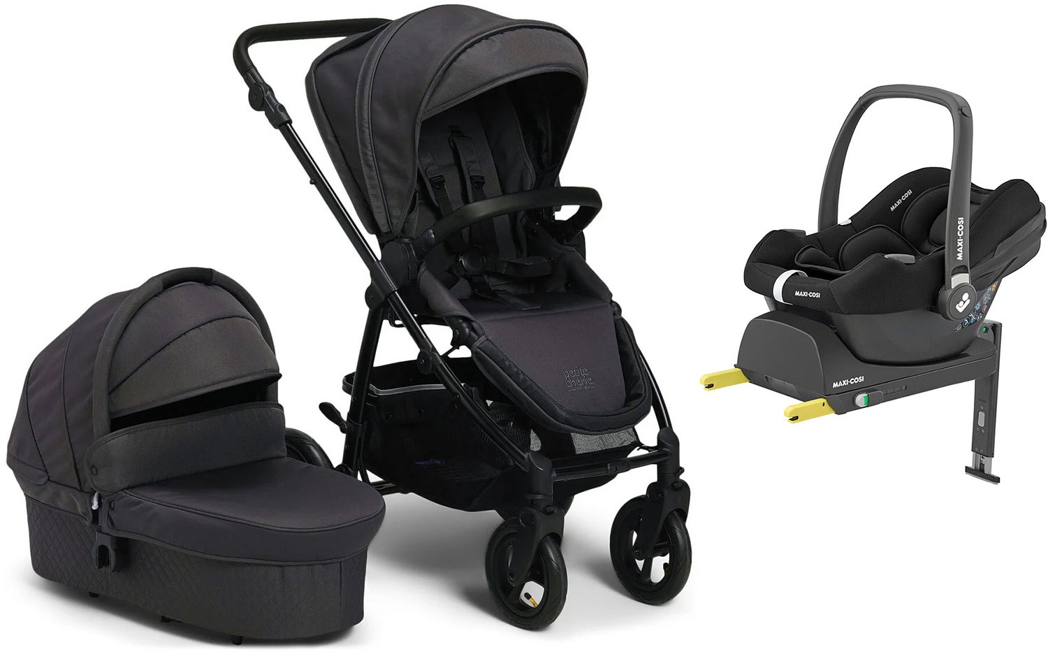 Petite Chérie Heritage 2 Duovagn Inkl. Maxi-Cosi CabrioFix Babyskydd &  Bas