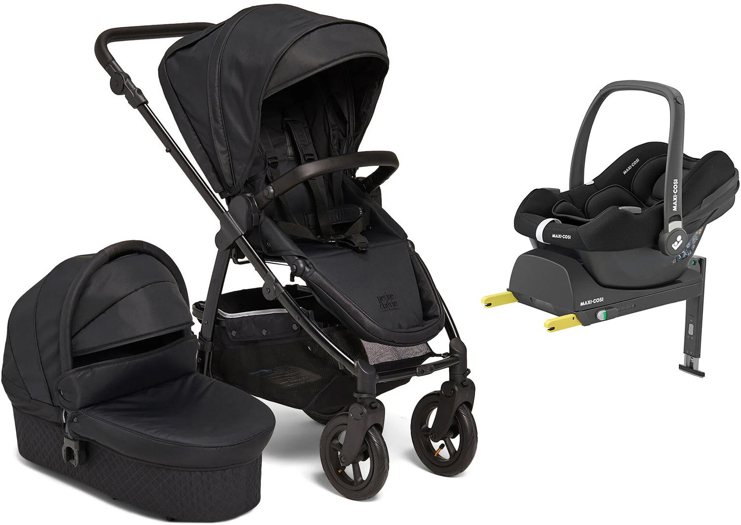 Petite Chérie Heritage 2 Duovagn Inkl. Maxi-Cosi CabrioFix Babyskydd &  Bas