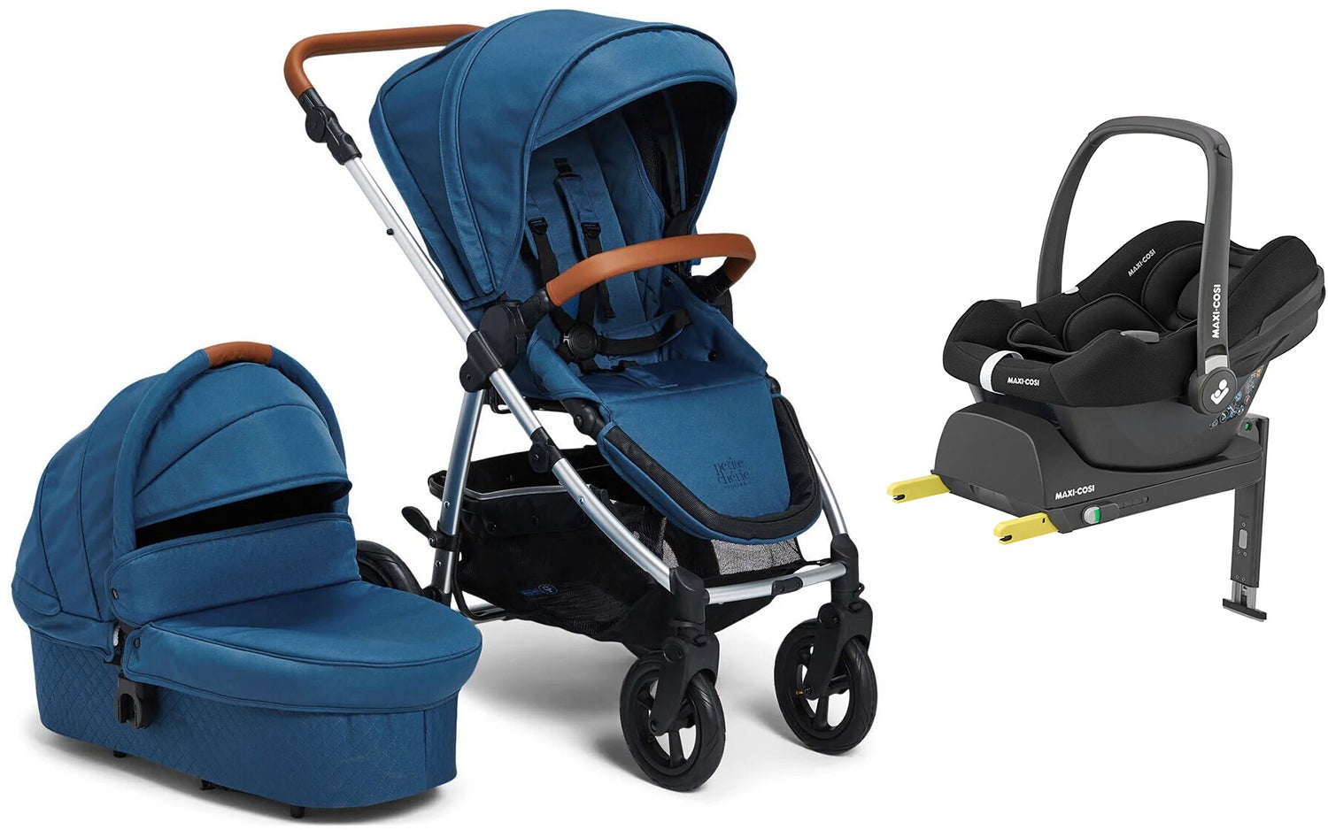 Petite Chérie Heritage 2 Duovagn Inkl. Maxi-Cosi CabrioFix Babyskydd &  Bas