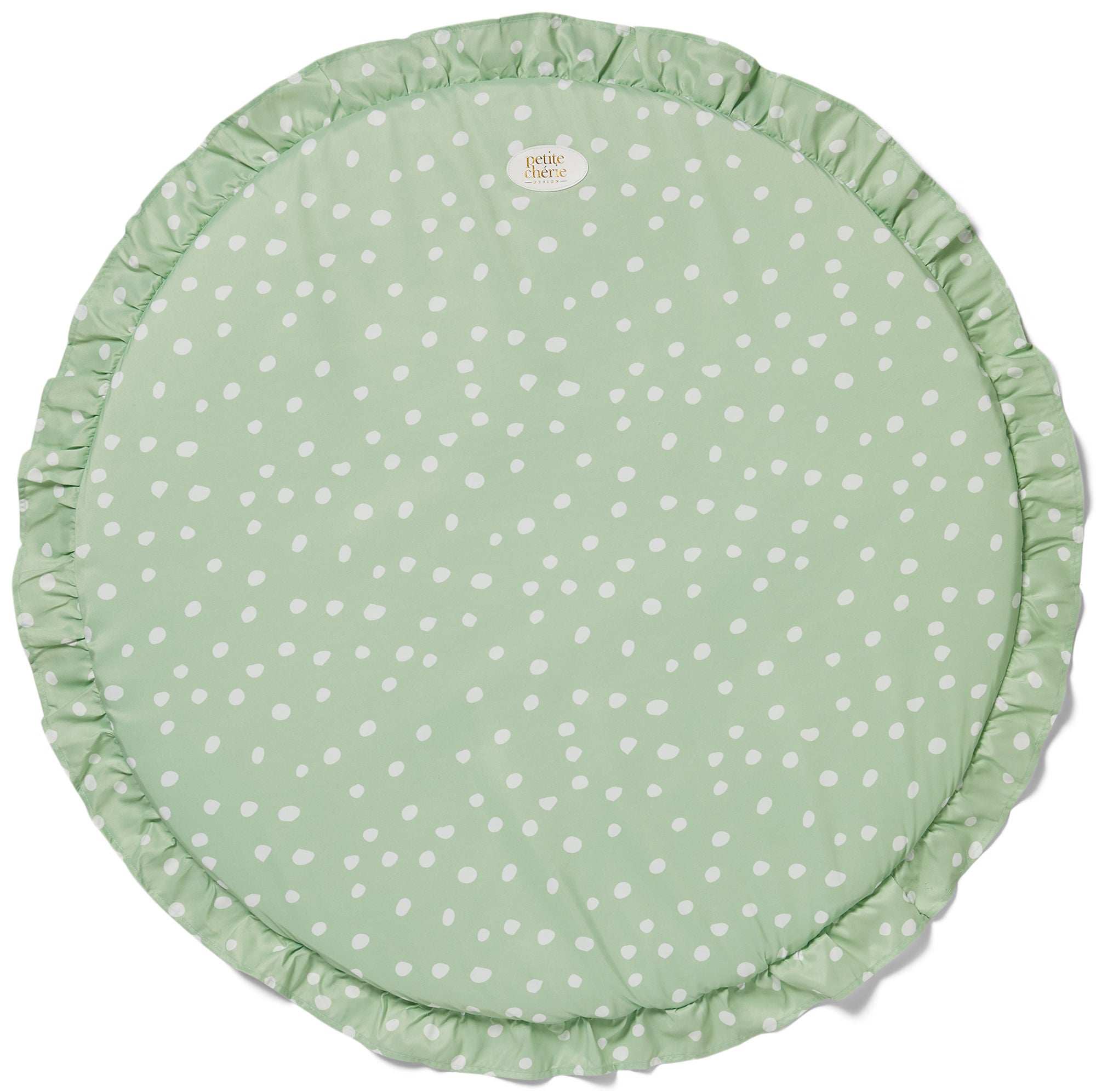 Petite Chérie Lekmatta Rund med Volang 80|Frosty Green