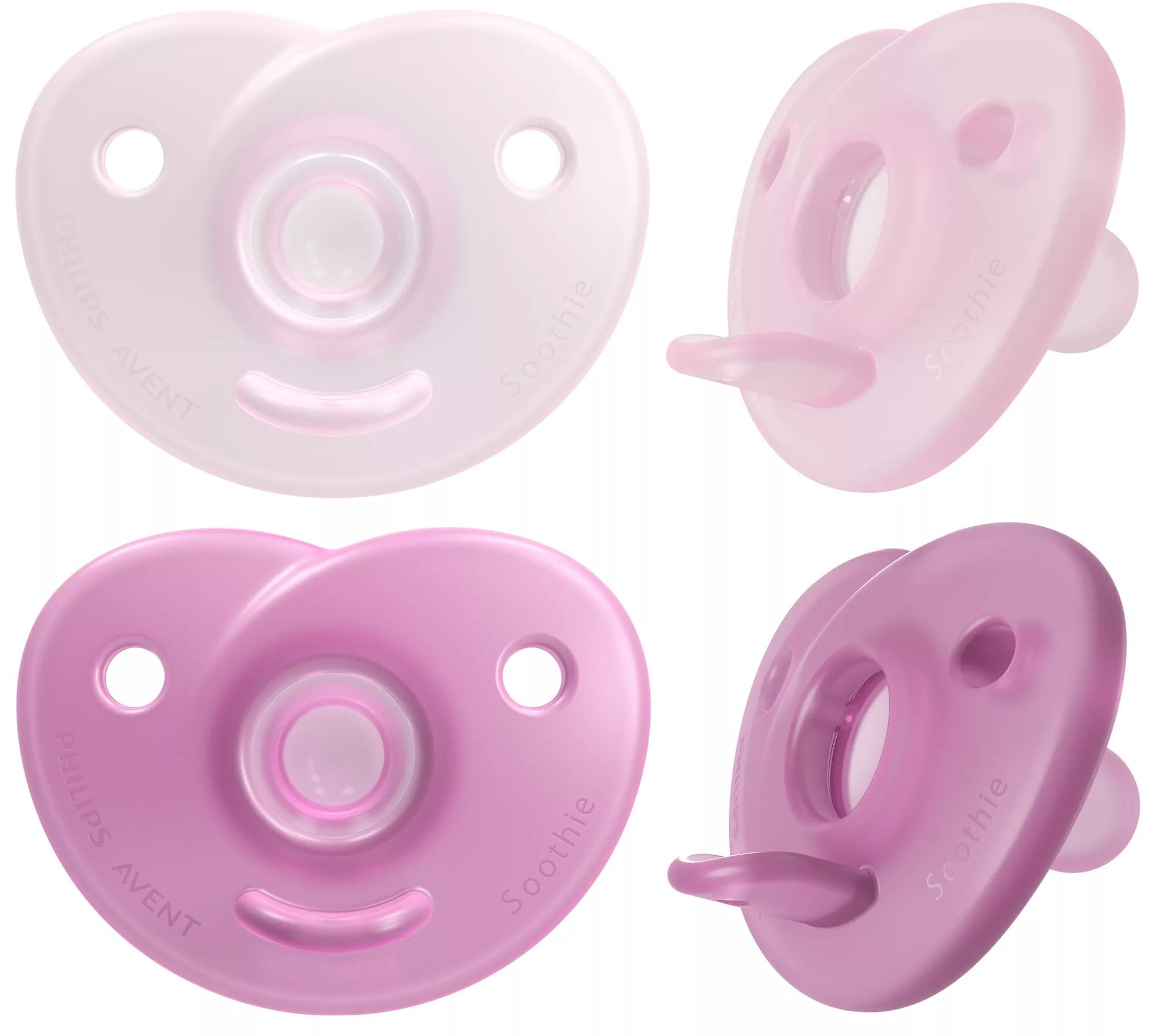 Philips Avent Curved Soothie 0-6m|Rosa