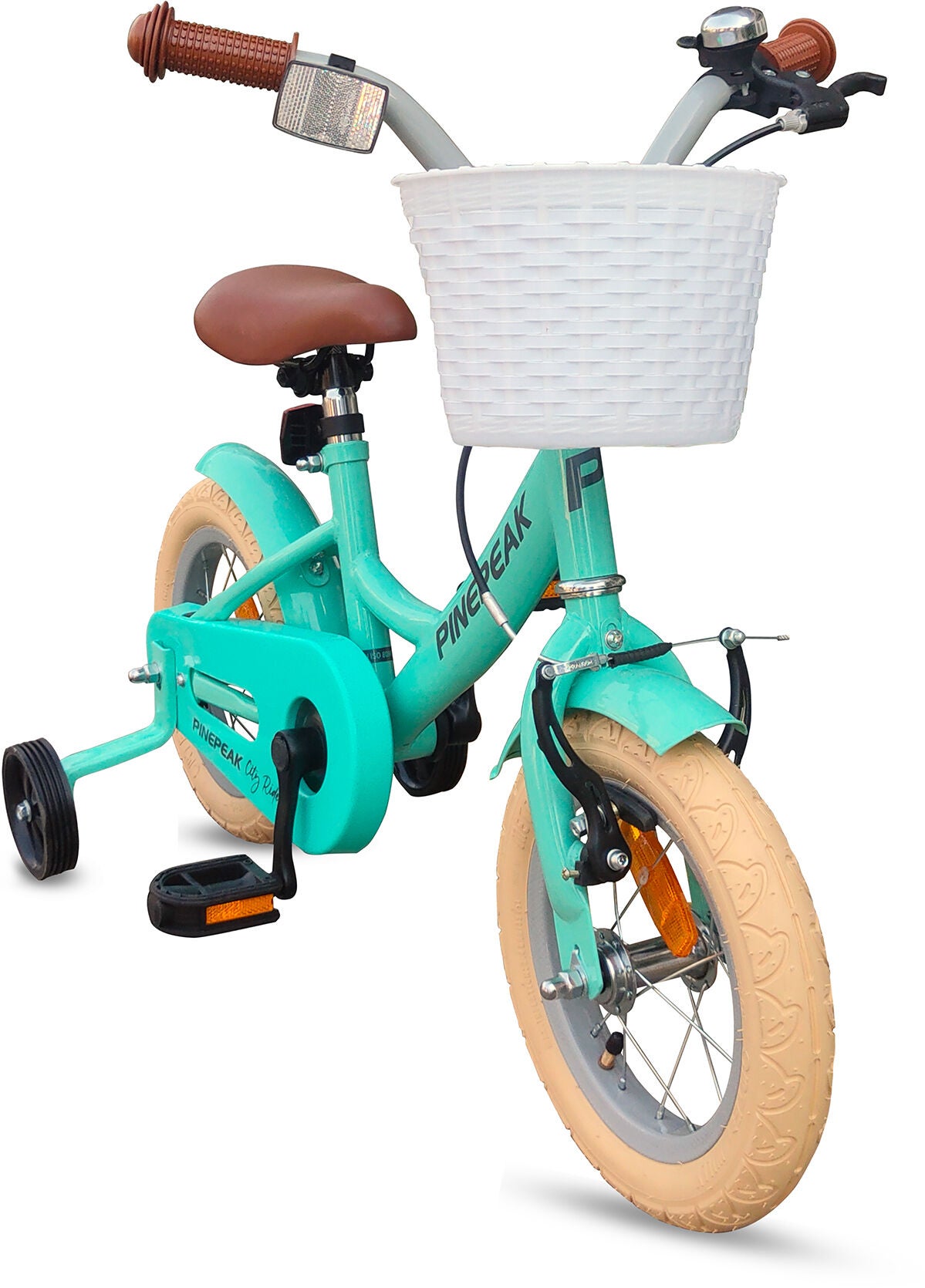 Pinepeak Retro City Cykel 12 Tum|Turkos