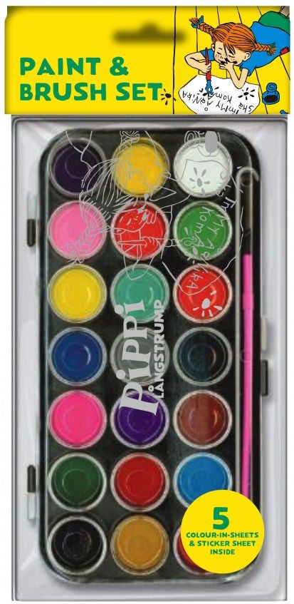 Pippi Långstrump Målarset Med Vattenfärger