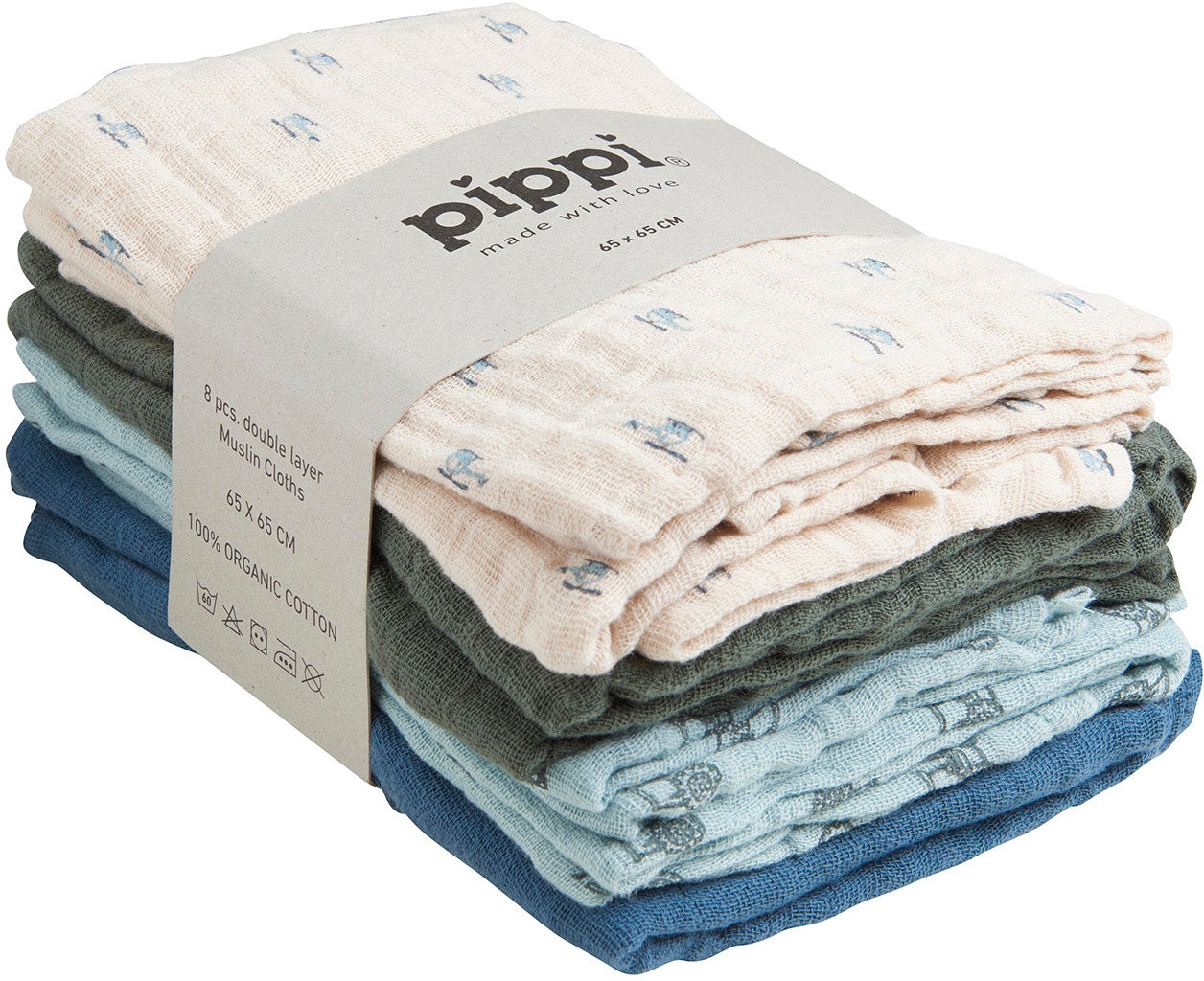 Pippi Muslinfilt 8-pack