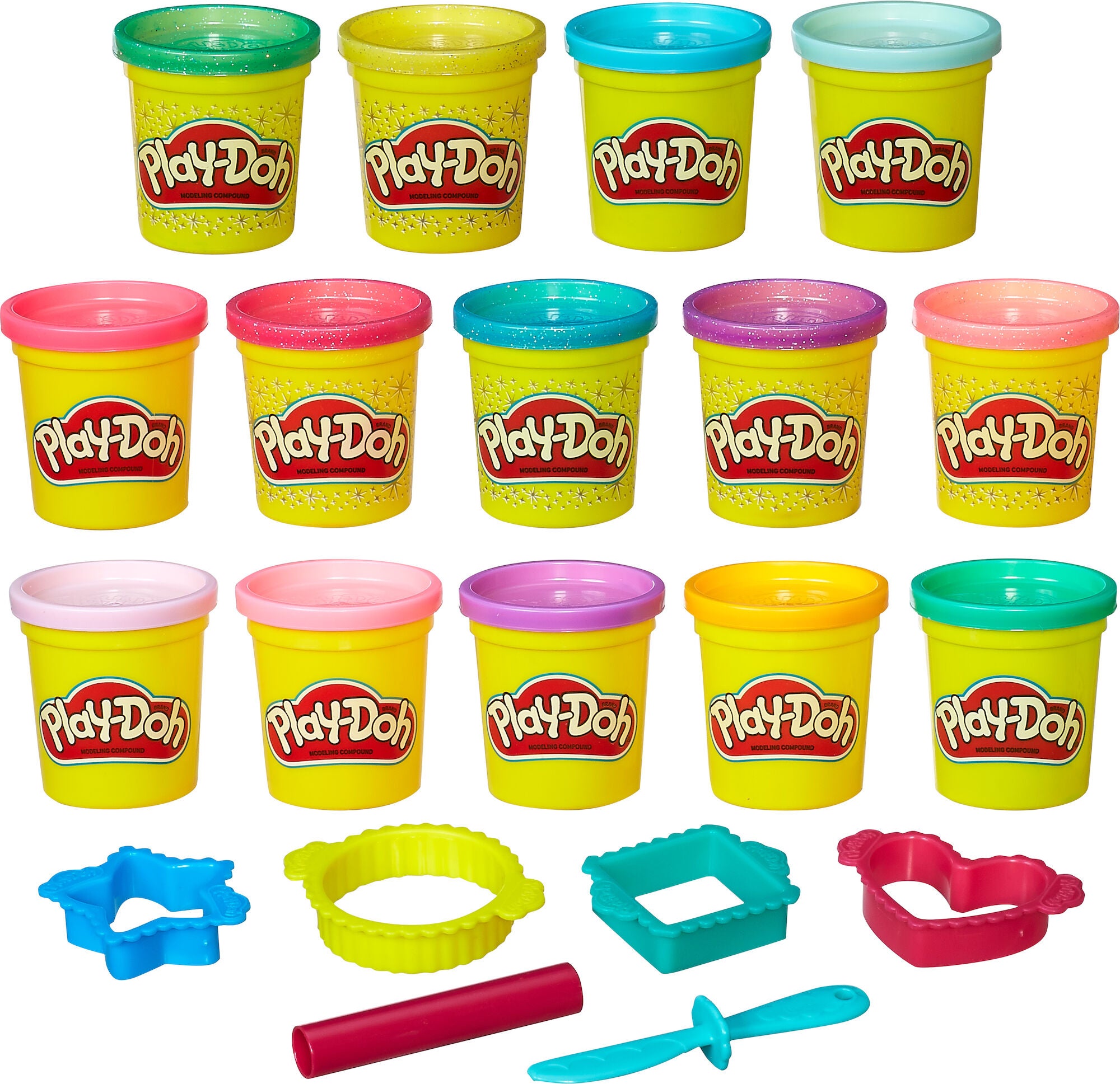 Play-Doh Sparkle and Bright Colour Pack Leklera