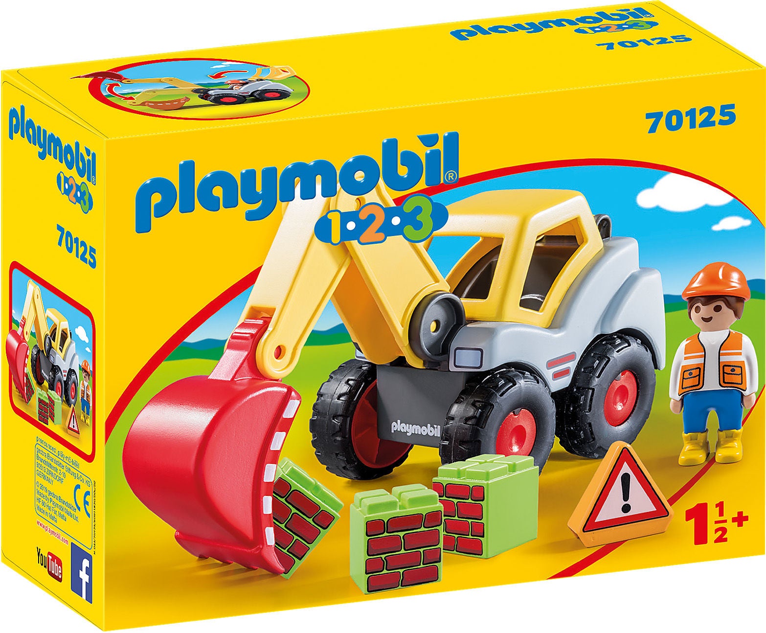 Playmobil 70125 123 Grävmaskin|